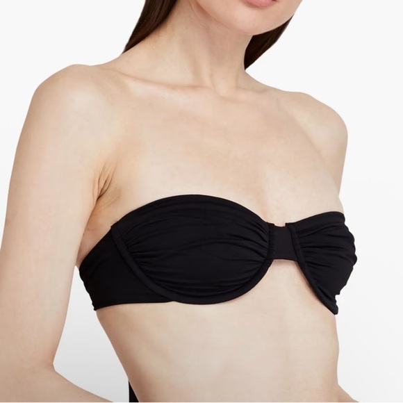 Melissa Odabash Barbados Bandeau Bikini Top Black IT 46 / US 10 NWT $155 - Picture 2 of 6